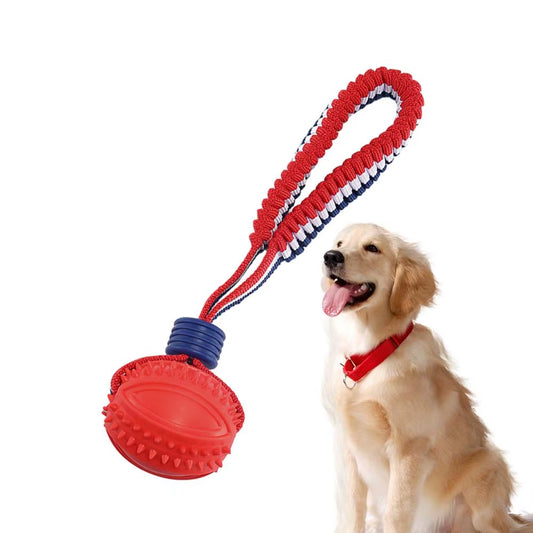 Dog Ball Toy with Rope Interactive Teether with Rope Dog Ball Pet Supplies Chewing Ball Training for Living Room Lake Beach
